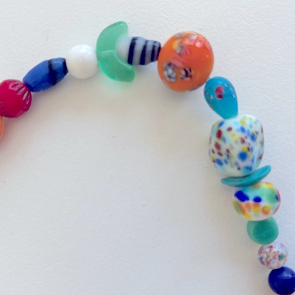 Artisan Glass Bead Choker Necklace - Picture 3 of 12